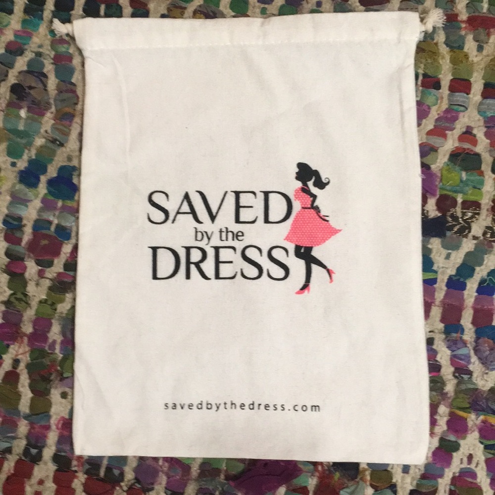 Saved By The Dress Drawstring bag